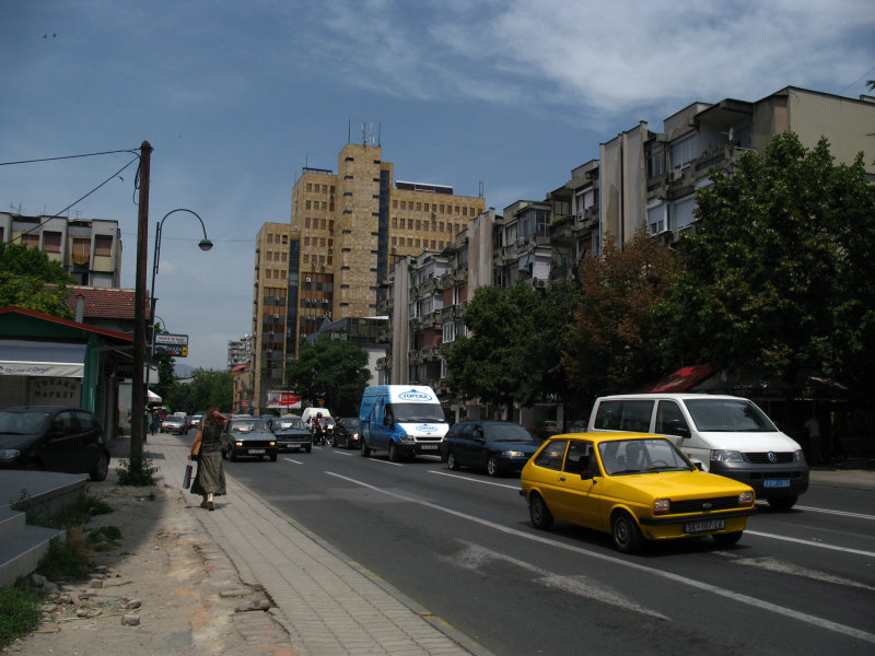 Shabby modern district along 11 Oktomvri