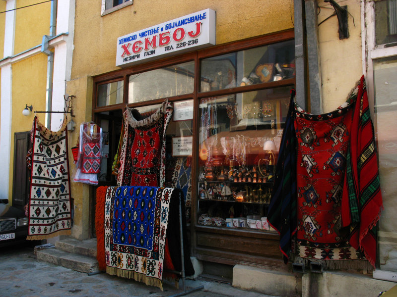 Rugs outside a Čarija shop