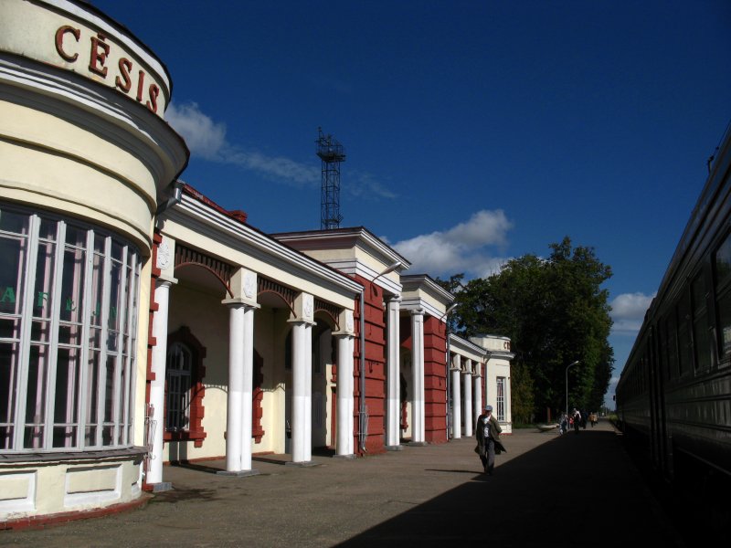 Arriving off the rails at Cēsis Station