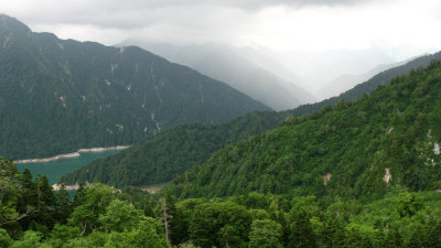 View across the mountains from Kurobe-daira