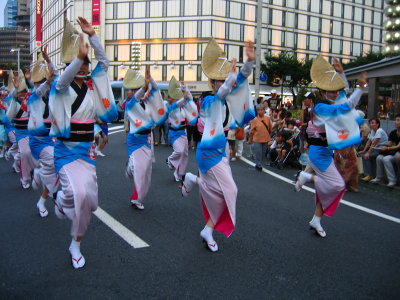 Dancers in Awa-odori dress