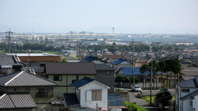 Distant Centrair airport on the horizon