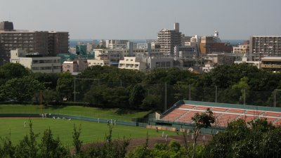 Modern Akashi with the Seto Inland Sea behind
