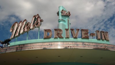 Vintage-style drive-in restaurant sign