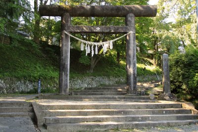 Torii at the foot of the castle grounds