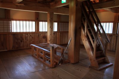 Interior of Komine-jō's restored donjon