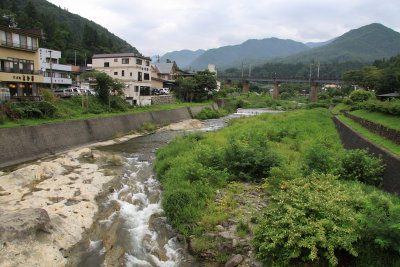 Stream running through Yamadera town