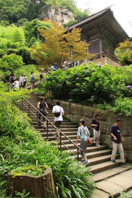 Tourists climbing to the San-mon gate