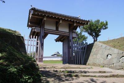 Restored outer gate of Matsumae Castle
