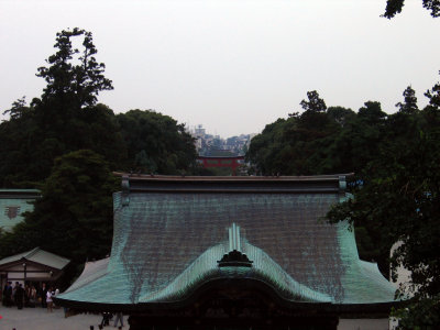 Looking downtown from Tsurugaoka Hachiman-gū