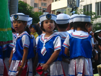 Children waiting to perform