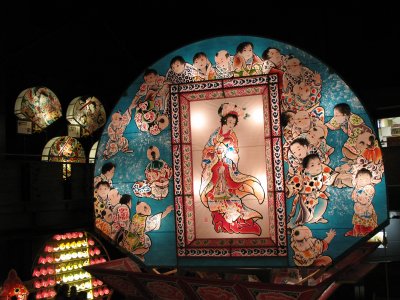 Serene image on the back of a Neputa float