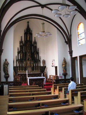 Interior of the Catholic church