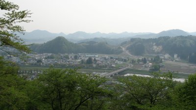 View over Kakunodates rural outskirts
