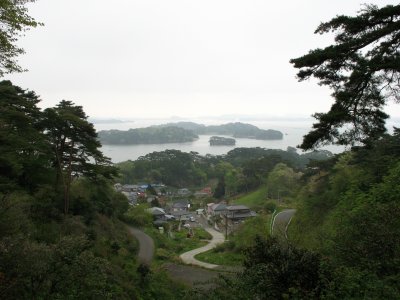 High above Matsushima's rural outskirts