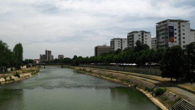 Tower blocks along the Vardar River
