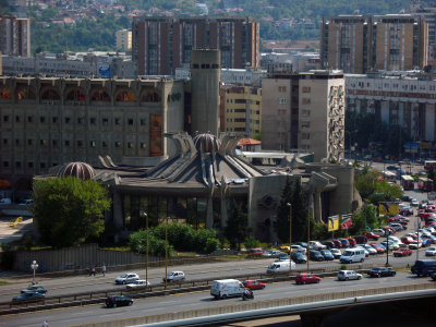 View over the Central Post Office from the castle