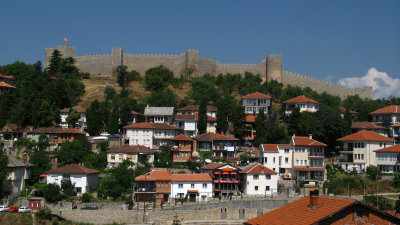 View across the old town to the castle