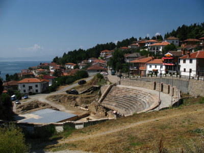 Amphitheatre and old town houses