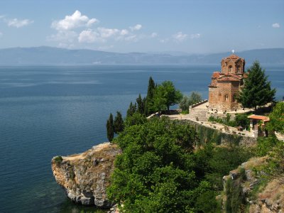 Sveti Jovan-Kaneo and lake view