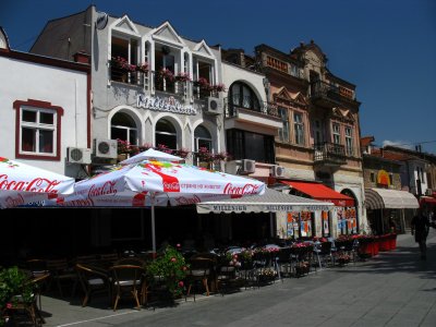 Cafes on Sveti Kliment Ohridski - the main drag