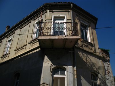 Balcony on a house in Ohrid's old town