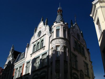 Art Nouveau building along Pikk