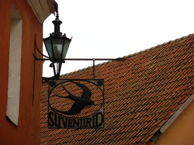 Lantern and cast-iron sign, Toompea