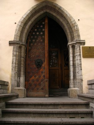 Gothic doorway into the Estonian History Museum
