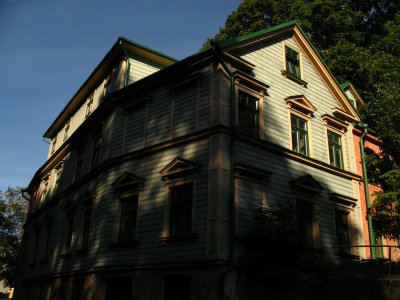 Wooden house in the shade on Vallikraavi