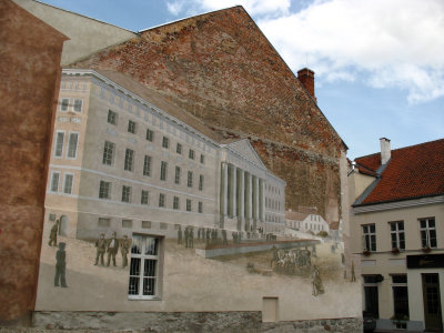 Mural depicting Tartu University