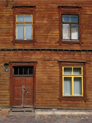 Symmetrical windows and door