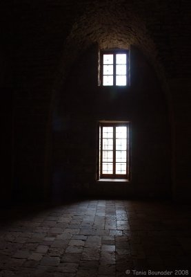 Light through window inside the castle
