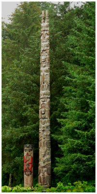 Totem poles in Sitka National Park