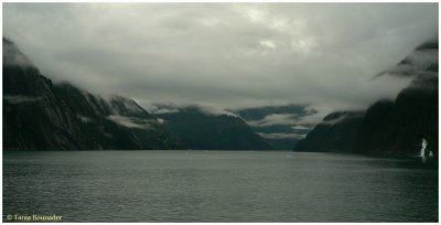 Tracy Arm & the falls on the right