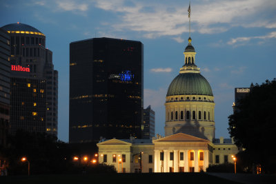 St-Louis by night from the Arch