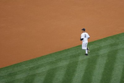 Jeter Taking the Field