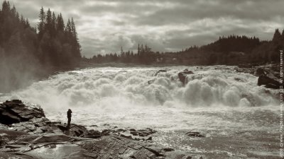 Laksforsen Waterfall, Mosjoen