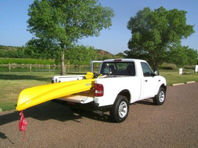 New truck and kayak at Copper Breaks SP