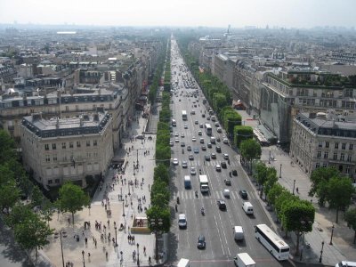 Champs-Elysees from the Arc de Triomphe