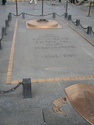 The grave of the Unknown Soldier, and it's Eternal Flame