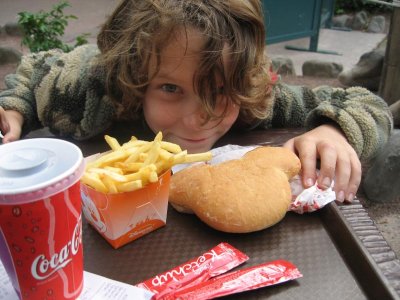 Mickey Mouse shaped burger!