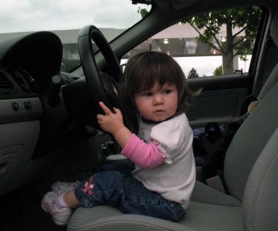 Anastasia at the wheel