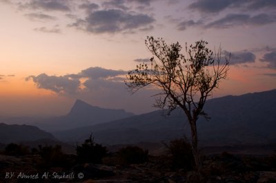 Sunset at Jabal Shams (View to Jabal Misht)