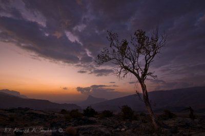 Sunset at Jabal Shams (View to Jabal Misht)