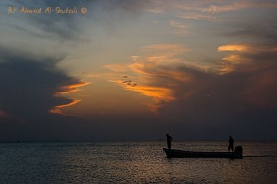 Fishermen in Qurum Beach