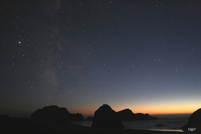 Milky Way Sunset at Meyers Creek Beach, OR