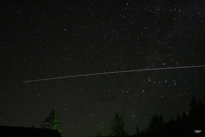 ISS crossing Constellation Cassiopea