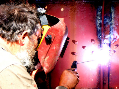 July 16 Colin welding barge