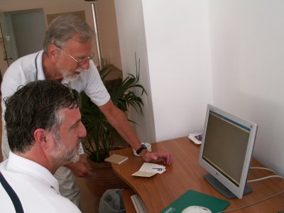 June 2 - Tony at the computer